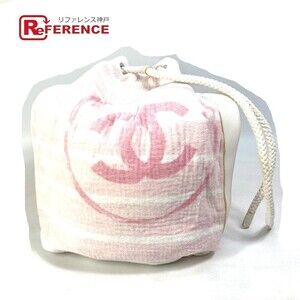 Chanel beach bag shoulder CC Coco Mark pile drawstring pink